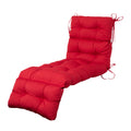 ARTPLAN Outdoor Chaise Lounge Cushion 72x22x4 inches, Floral Tufted Thick Replacement Cushion with Ties, All Weather Wicker Patio Furniture Cushion
