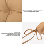 ARTPLAN All Weather Chair Outdoor Cushions Settee Loveseat Bench Cushions Set of 5 Wicker Tufted Pillow for Patio Outdoor Furniture