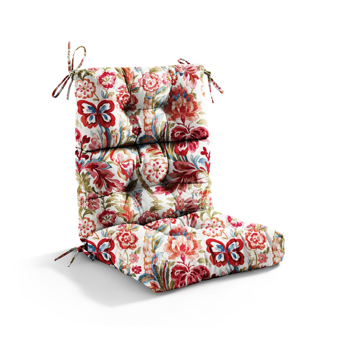 Outdoor High Back Chair Cushions 44 x 21 x 4 Tufted Adirondack Chair Cushions Water Resistant Patterned Patio Furniture Cushions with Multiple Color for Garden Rocking Chair