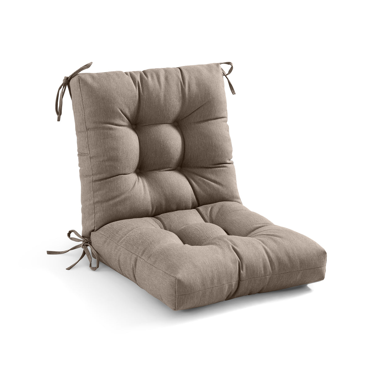 Outdoor Chair Cushion Tufted Seat & Back Cushion with Ties 40x21x4 Inch Waterproof UV Fade Resistant Replacement Cushion for Patio Garden Furniture