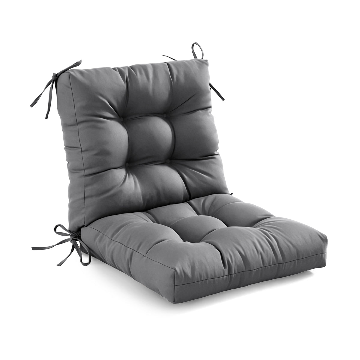 Outdoor Chair Cushion Tufted Seat & Back Cushion with Ties 40x21x4 Inch Waterproof UV Fade Resistant Replacement Cushion for Patio Garden Furniture