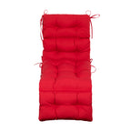 ARTPLAN Outdoor Chaise Lounge Cushion 72x22x4 inches, Floral Tufted Thick Replacement Cushion with Ties, All Weather Wicker Patio Furniture Cushion