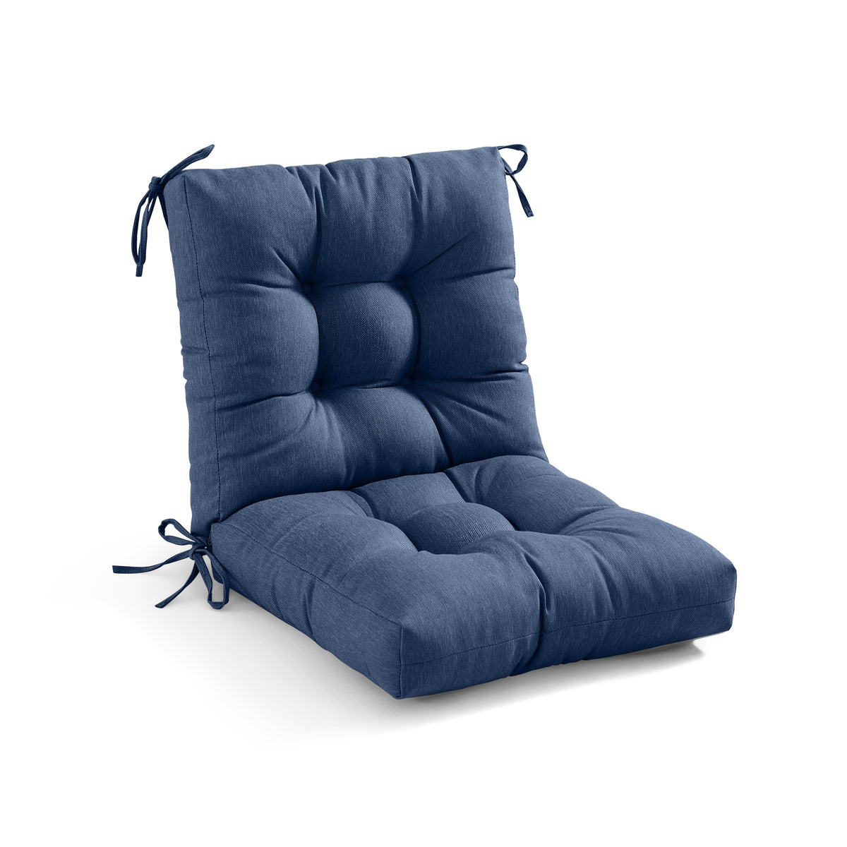 Outdoor Chair Cushion Tufted Seat & Back Cushion with Ties 40x21x4 Inch Waterproof UV Fade Resistant Replacement Cushion for Patio Garden Furniture