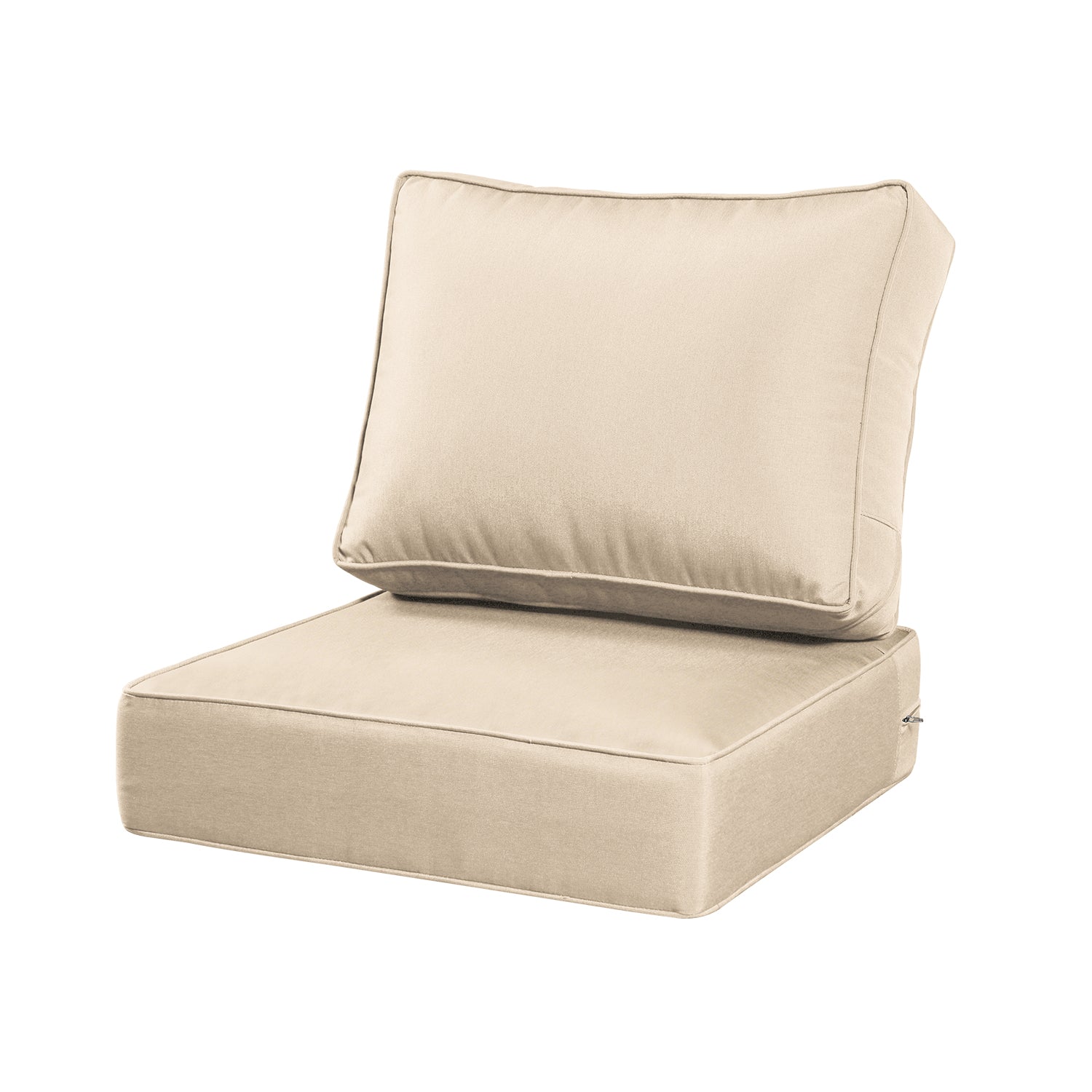 ARTPLAN Outdoor Seat Cushion Set, 24 x 24 Inch Water-Resistant & Fade-Resistant Patio Furniture Cushions with Removable Cover, Deep Seat & Back Cushion with Zipper for Chair Couch Sectional Sofa