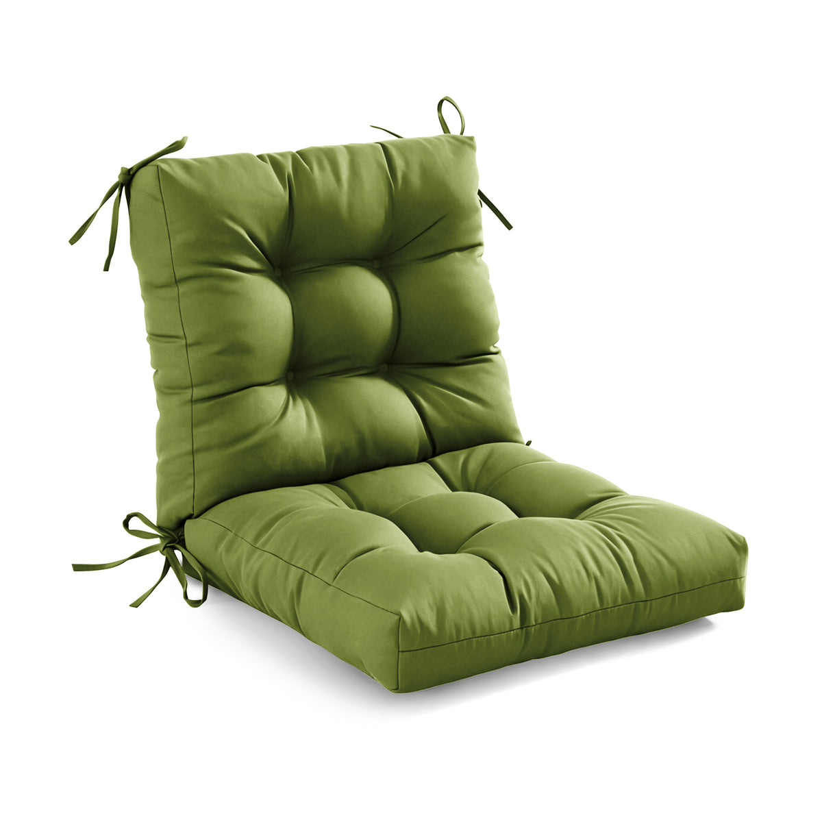 Outdoor Chair Cushion Tufted Seat & Back Cushion with Ties 40x21x4 Inch Waterproof UV Fade Resistant Replacement Cushion for Patio Garden Furniture