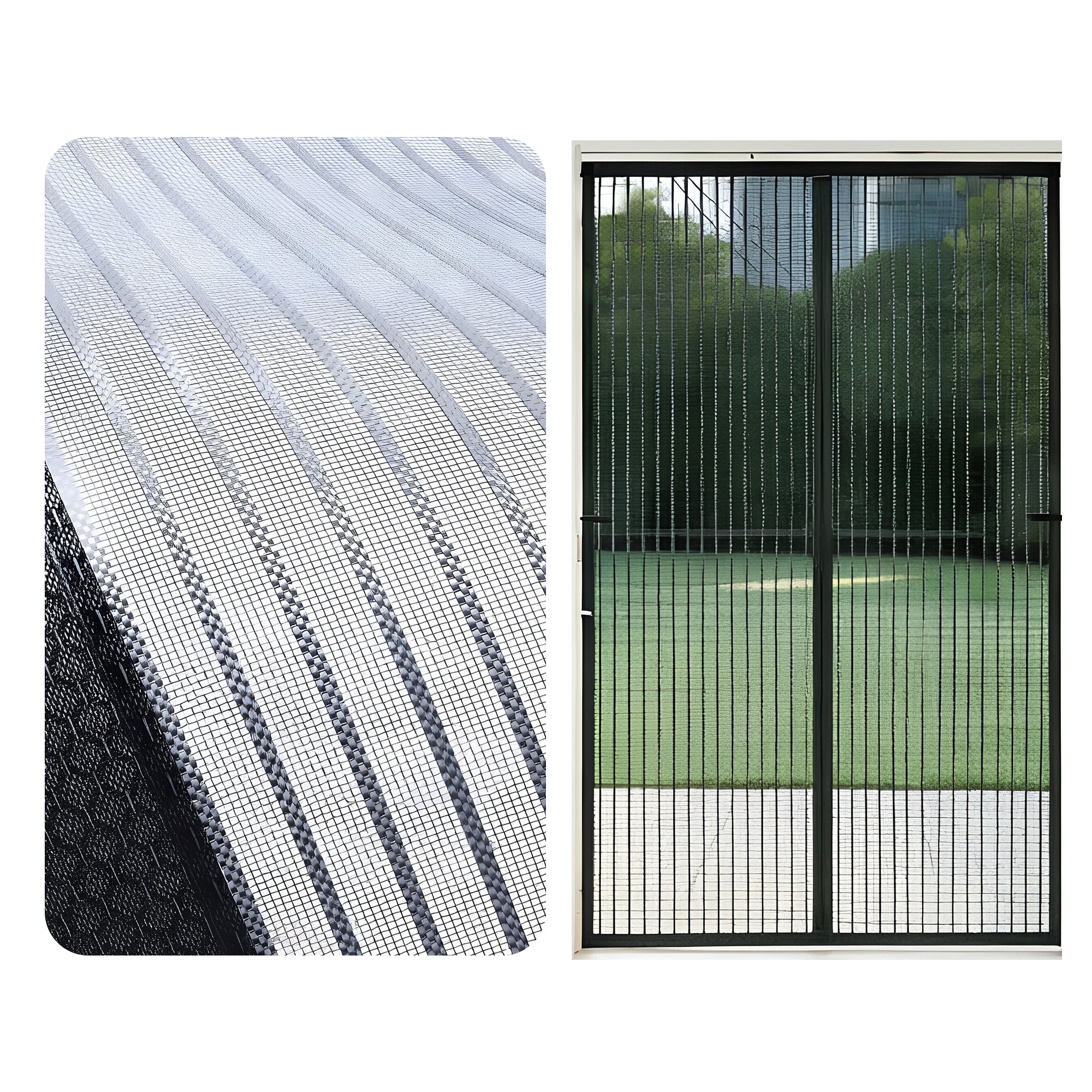 Mesh Door Screen 38x83 Magnetic Closure Easy Install Entry Screen Door