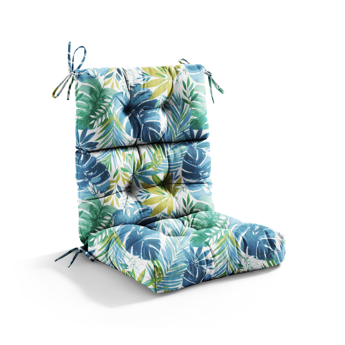 Outdoor High Back Chair Cushions 44 x 21 x 4 Tufted Adirondack Chair Cushions Water Resistant Patterned Patio Furniture Cushions with Multiple Color for Garden Rocking Chair