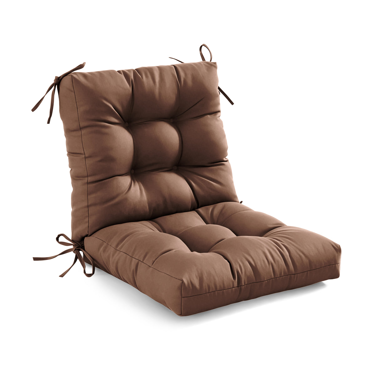 Outdoor Chair Cushion Tufted Seat & Back Cushion with Ties 40x21x4 Inch Waterproof UV Fade Resistant Replacement Cushion for Patio Garden Furniture