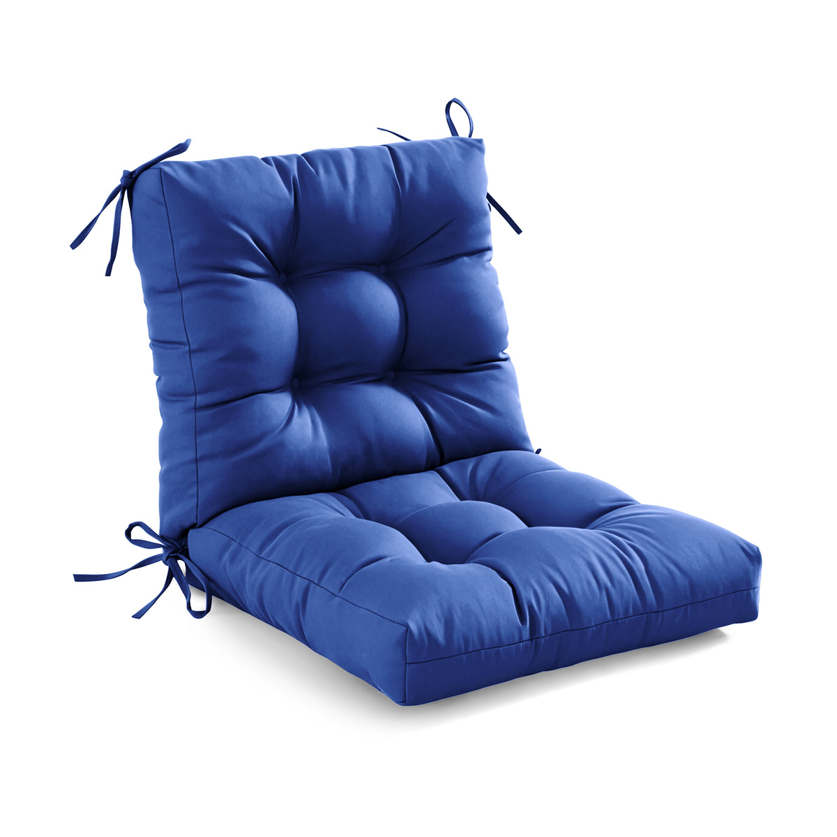 Outdoor Chair Cushion Tufted Seat & Back Cushion with Ties 40x21x4 Inch Waterproof UV Fade Resistant Replacement Cushion for Patio Garden Furniture