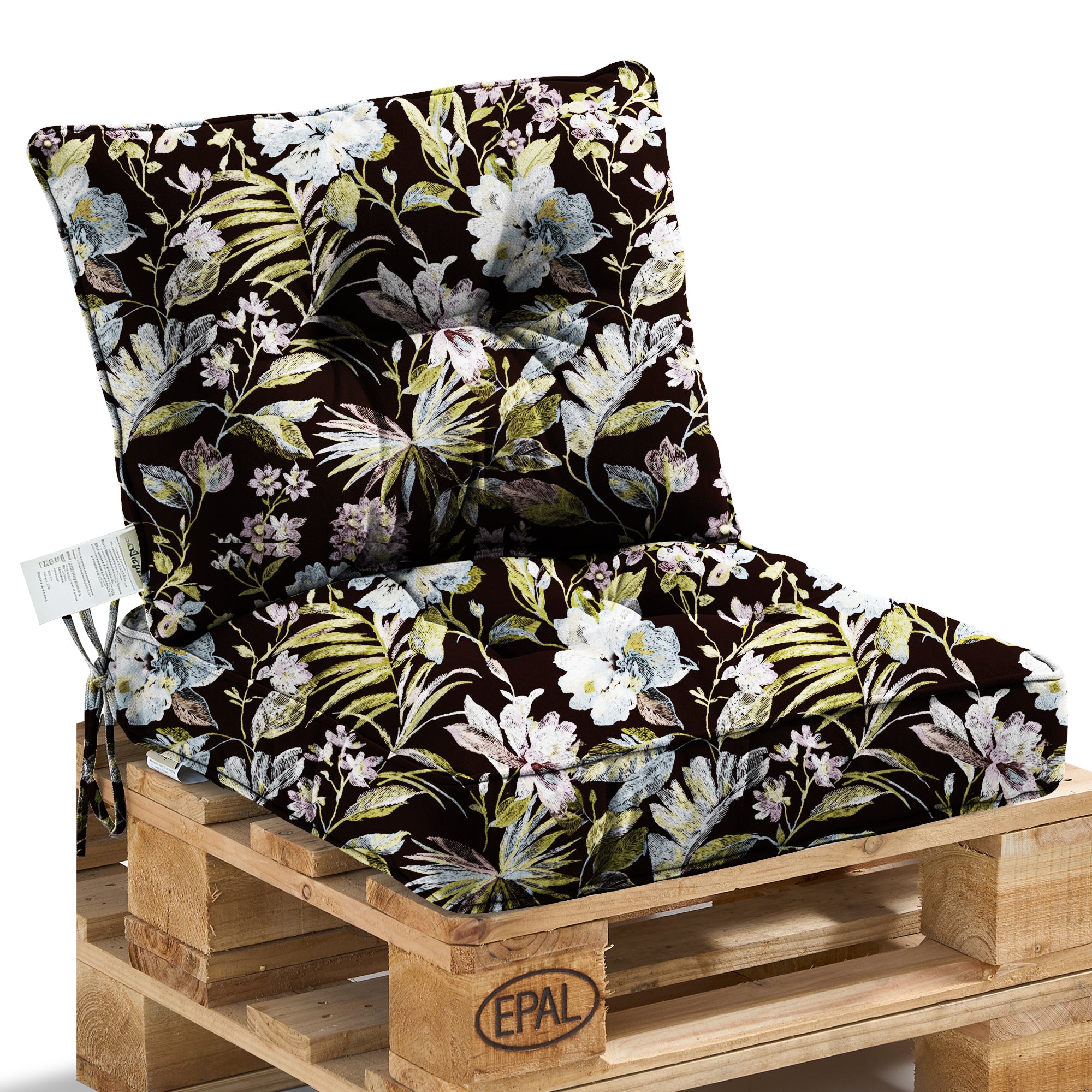 Outdoor Chair Cushions Set of 2  All-Weather Patio Furniture Cushions with High Resilience Foam  Indoor Outdoor Seat & Back Cushion for Patio, Garden  Sunroom
