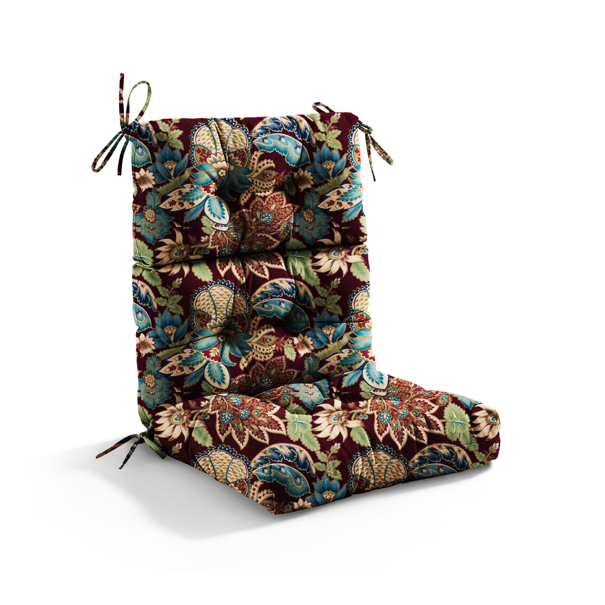 Outdoor High Back Chair Cushions 44 x 21 x 4 Tufted Adirondack Chair Cushions Water Resistant Patterned Patio Furniture Cushions with Multiple Color for Garden Rocking Chair