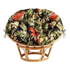 ARTPLAN Round Papasan Chair Cushion Tufted Swing Seat Pad with Ties