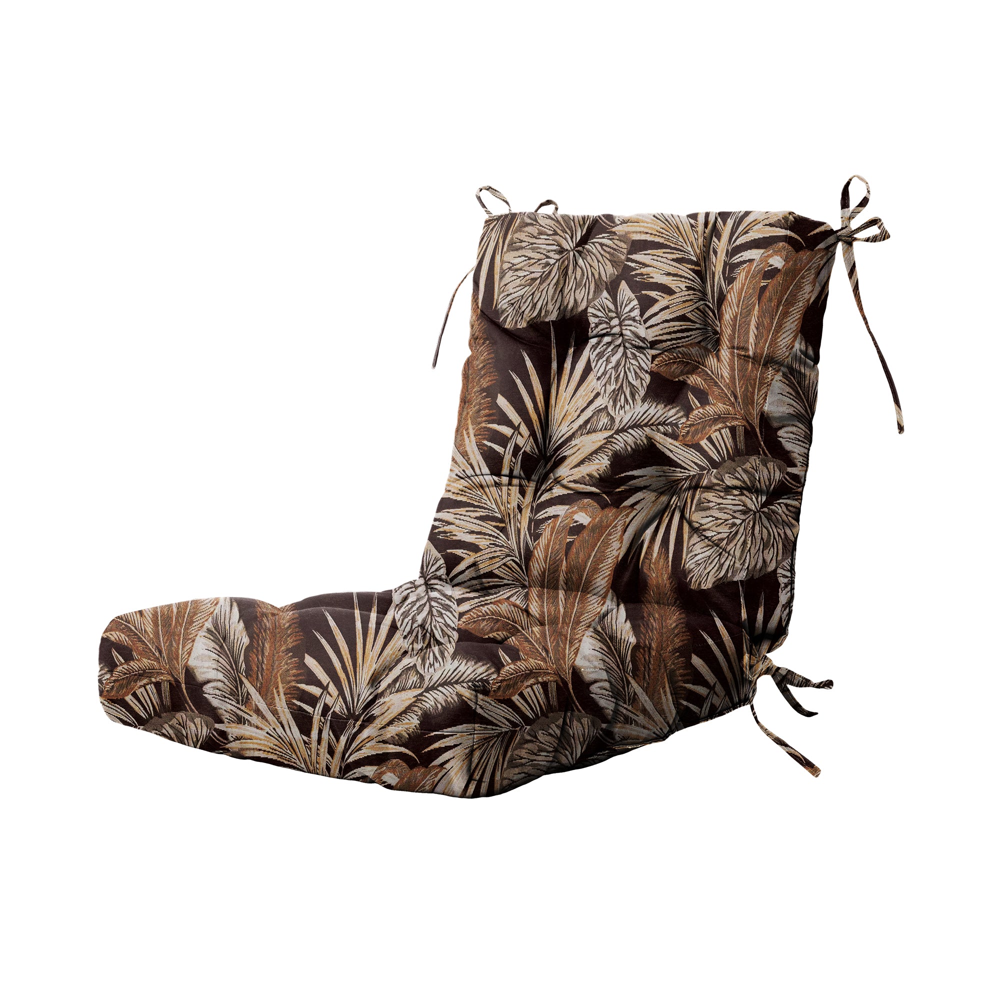 ARTPLAN Patio Chair Cushions Combined Seat and Back,Tufted Outdoor Swivel Chair Cushion with Tie,40"x20"x4",Floral