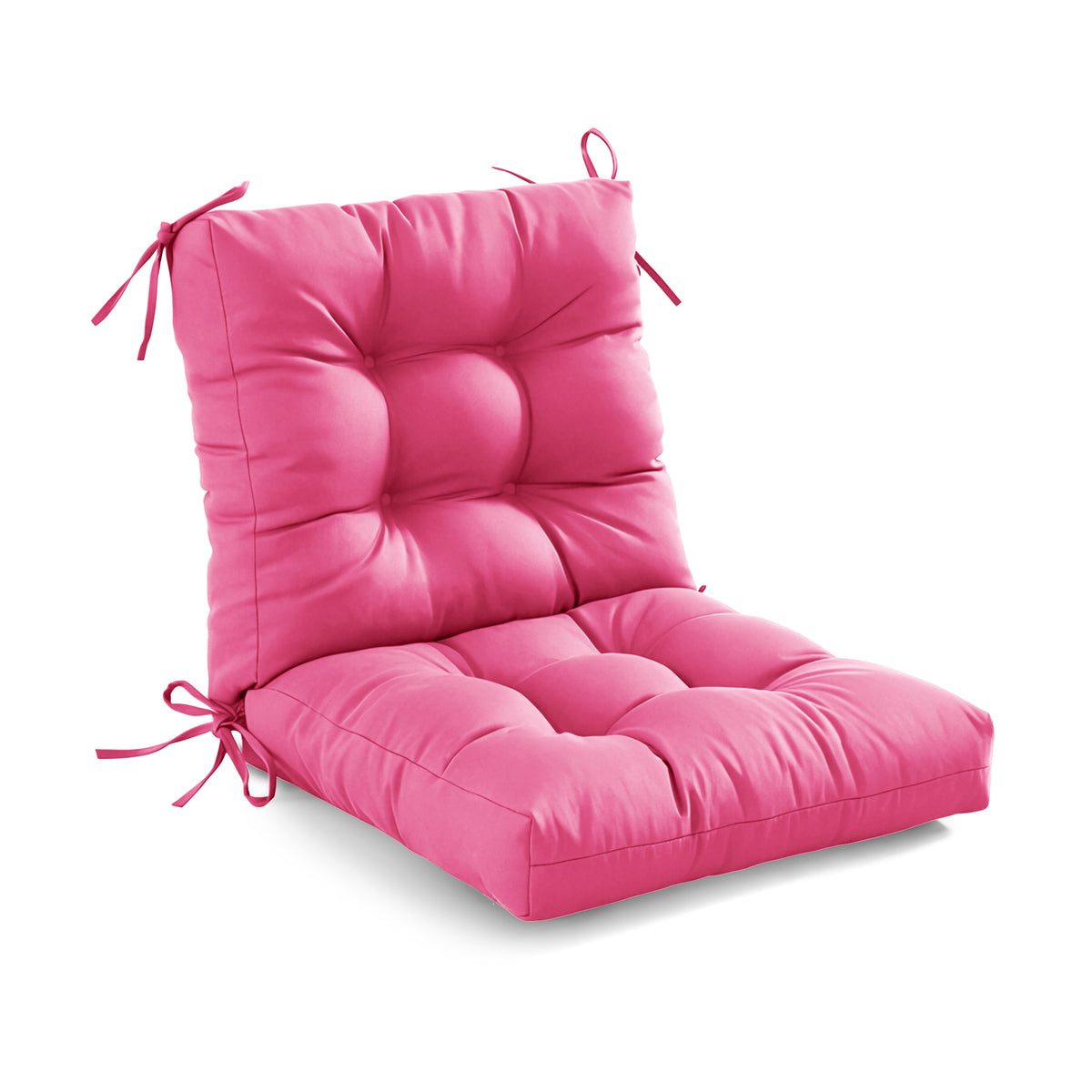 Outdoor Chair Cushion Tufted Seat & Back Cushion with Ties 40x21x4 Inch Waterproof UV Fade Resistant Replacement Cushion for Patio Garden Furniture