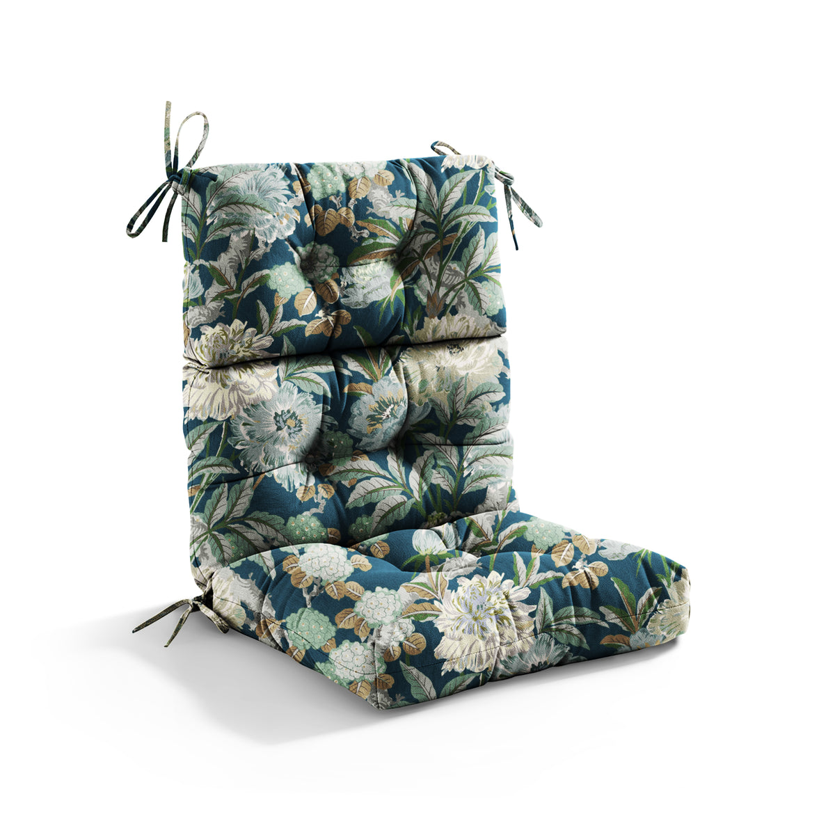 Outdoor High Back Chair Cushions 44 x 21 x 4 Tufted Adirondack Chair Cushions Water Resistant Patterned Patio Furniture Cushions with Multiple Color for Garden Rocking Chair