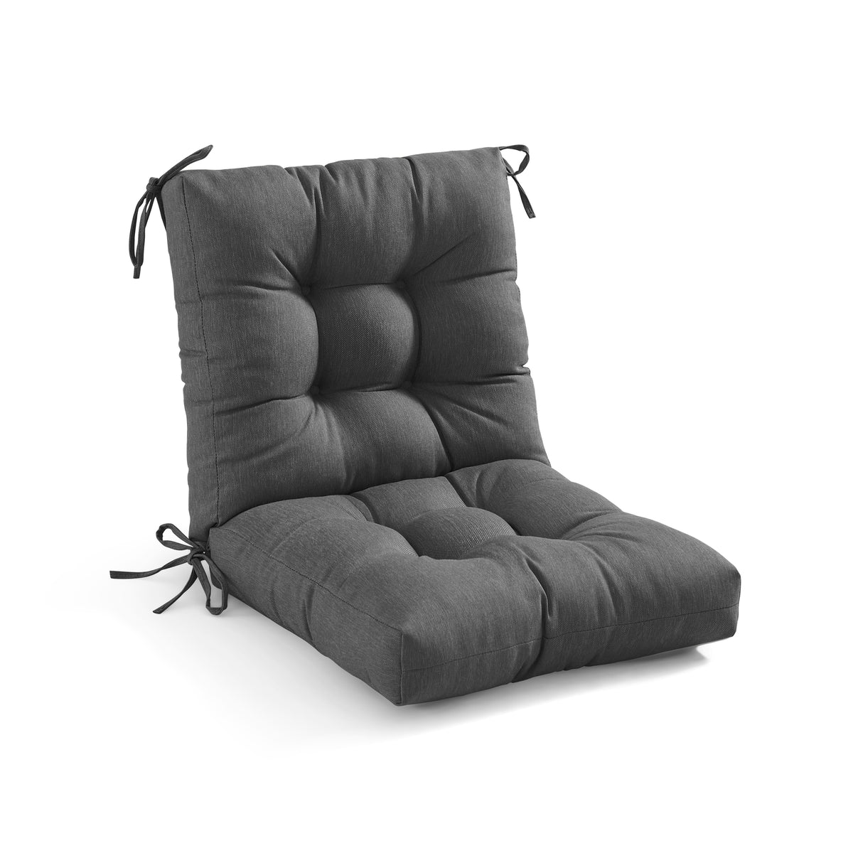 Outdoor Chair Cushion Tufted Seat & Back Cushion with Ties 40x21x4 Inch Waterproof UV Fade Resistant Replacement Cushion for Patio Garden Furniture
