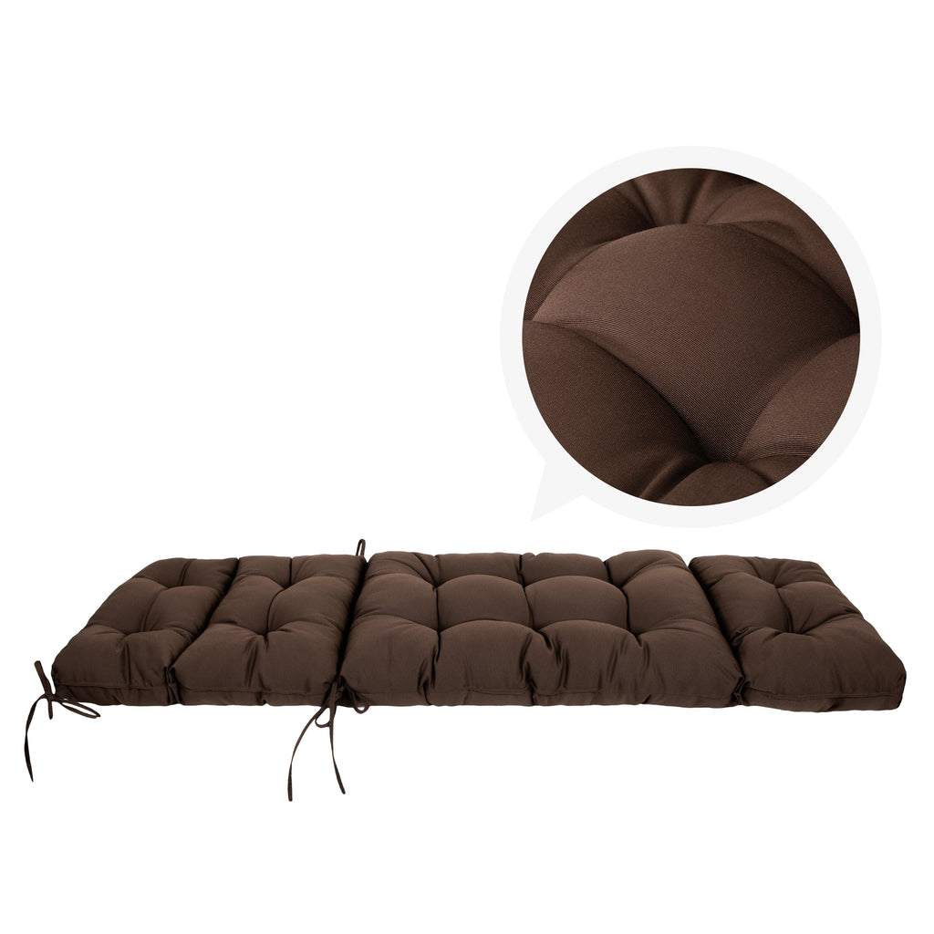 ARTPLAN Outdoor Chaise Lounge Cushion 72x22x4 inches, Floral Tufted Thick Replacement Cushion with Ties, All Weather Wicker Patio Furniture Cushion