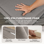 ARTPLAN Outdoor Seat Cushion Set, 24 x 24 Inch Water-Resistant & Fade-Resistant Patio Furniture Cushions with Removable Cover, Deep Seat & Back Cushion with Zipper for Chair Couch Sectional Sofa