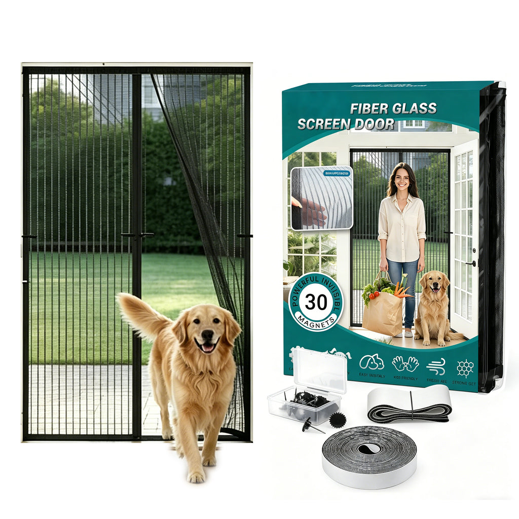 Mesh Door Screen 38x83 Magnetic Closure Easy Install Entry Screen Door