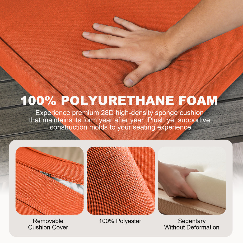 ARTPLAN Outdoor Seat Cushion Set, 24 x 24 Inch Water-Resistant & Fade-Resistant Patio Furniture Cushions with Removable Cover, Deep Seat & Back Cushion with Zipper for Chair Couch Sectional Sofa