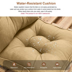 Outdoor Chair Cushions Set of 2  All-Weather Patio Furniture Cushions with High Resilience Foam  Indoor Outdoor Seat & Back Cushion for Patio, Garden  Sunroom