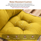 Outdoor Chair Cushions Set of 2  All-Weather Patio Furniture Cushions with High Resilience Foam  Indoor Outdoor Seat & Back Cushion for Patio, Garden  Sunroom