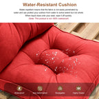 Outdoor Chair Cushions Set of 2  All-Weather Patio Furniture Cushions with High Resilience Foam  Indoor Outdoor Seat & Back Cushion for Patio, Garden  Sunroom
