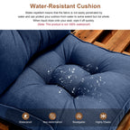 Outdoor Chair Cushions Set of 2, All-Weather Patio Furniture Cushions with High Resilience Foam, Indoor Outdoor Seat & Back Cushion for Patio, Garden, Sunroom