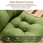 Outdoor Chair Cushions Set of 2  All-Weather Patio Furniture Cushions with High Resilience Foam  Indoor Outdoor Seat & Back Cushion for Patio, Garden  Sunroom