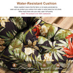Outdoor Chair Cushions Set of 2, All-Weather Patio Furniture Cushions with High Resilience Foam, Indoor Outdoor Seat & Back Cushion for Patio, Garden, Sunroom