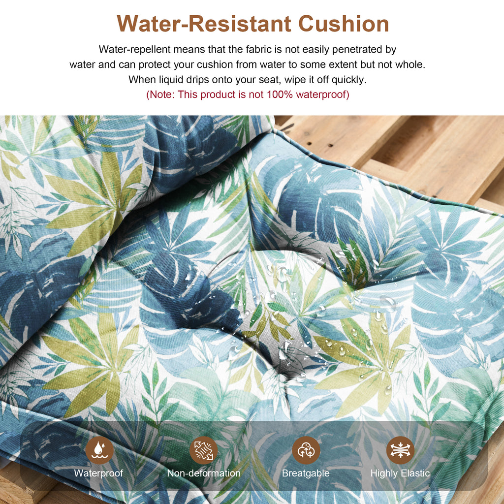 Outdoor Chair Cushions Set of 2  All-Weather Patio Furniture Cushions with High Resilience Foam  Indoor Outdoor Seat & Back Cushion for Patio, Garden  Sunroom