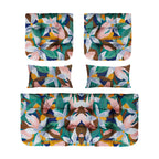 ARTPLAN Outdoor Cushions for Settee,Wicker Loveseat Cushions with Tie,Tufted Patio Cushions 2 U-Shaped Set of 5 Piece,L44xW19,Floral,