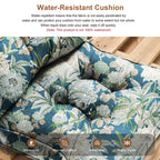 Outdoor Chair Cushions Set of 2, All-Weather Patio Furniture Cushions with High Resilience Foam, Indoor Outdoor Seat & Back Cushion for Patio, Garden, Sunroom