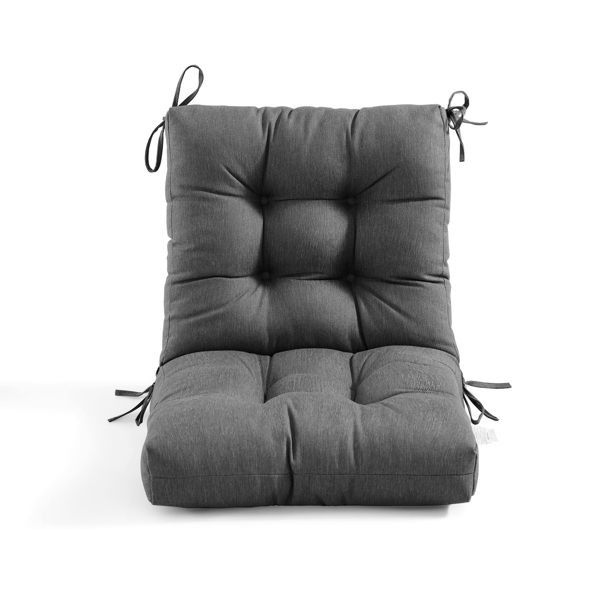 Outdoor Chair Cushion Tufted Seat & Back Cushion with Ties 40x21x4 Inch Waterproof UV Fade Resistant Replacement Cushion for Patio Garden Furniture