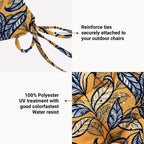 ARTPLAN Patio Chair Cushions Combined Seat and Back,Tufted Outdoor Swivel Chair Cushion with Tie,40"x20"x4"，Floral