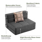 Convertible Folding Sofa Bed, High-Density Memory Foam Sofa Bed with a Fluffy Pillow, Modern Futon Floor Couch Guest Bed for Living Room/Dorm/Guest Use/Home Office/Apartment