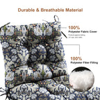 Outdoor Chair Cushion Tufted Seat & Back Cushion with Ties 40x21x4 Inch Waterproof UV Fade Resistant Replacement Cushion for Patio Garden Furniture