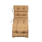 ARTPLAN Outdoor Chaise Lounge Cushion 72x22x4 inches, Floral Tufted Thick Replacement Cushion with Ties, All Weather Wicker Patio Furniture Cushion