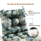 Outdoor Chair Cushion Tufted Seat & Back Cushion with Ties 40x21x4 Inch Waterproof UV Fade Resistant Replacement Cushion for Patio Garden Furniture