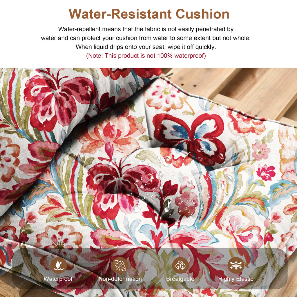 Outdoor Chair Cushions Set of 2  All-Weather Patio Furniture Cushions with High Resilience Foam  Indoor Outdoor Seat & Back Cushion for Patio, Garden  Sunroom