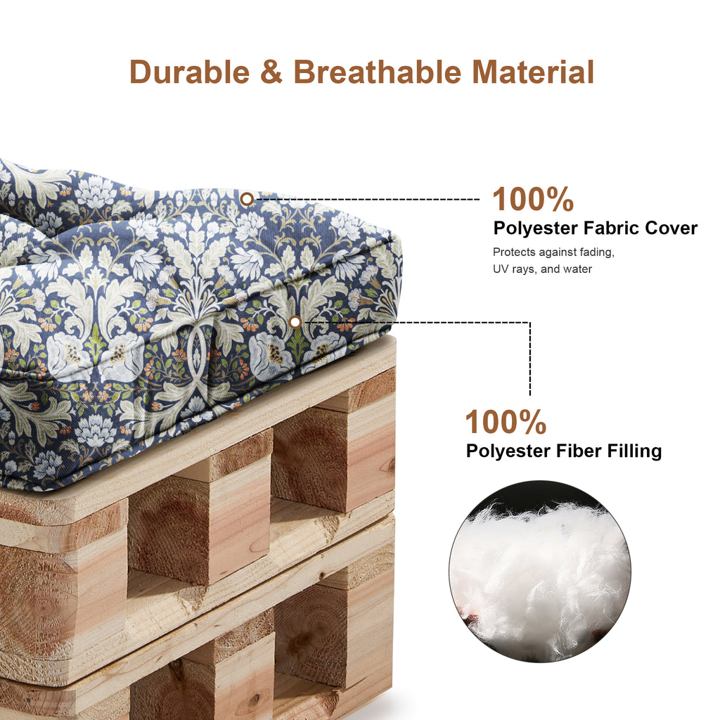 Outdoor Chair Cushions Set of 2, All-Weather Patio Furniture Cushions with High Resilience Foam, Indoor Outdoor Seat & Back Cushion for Patio, Garden, Sunroom