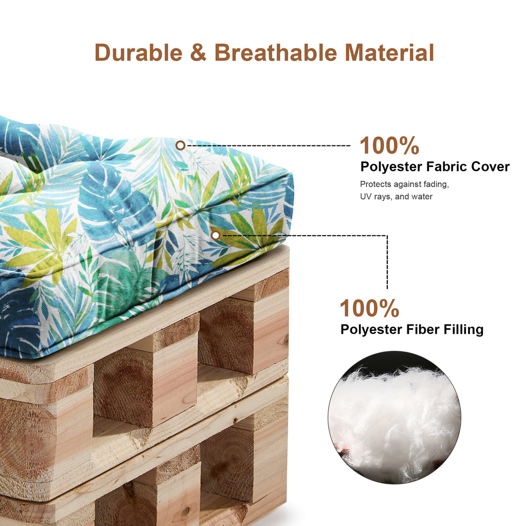 Outdoor Chair Cushions Set of 2  All-Weather Patio Furniture Cushions with High Resilience Foam  Indoor Outdoor Seat & Back Cushion for Patio, Garden  Sunroom