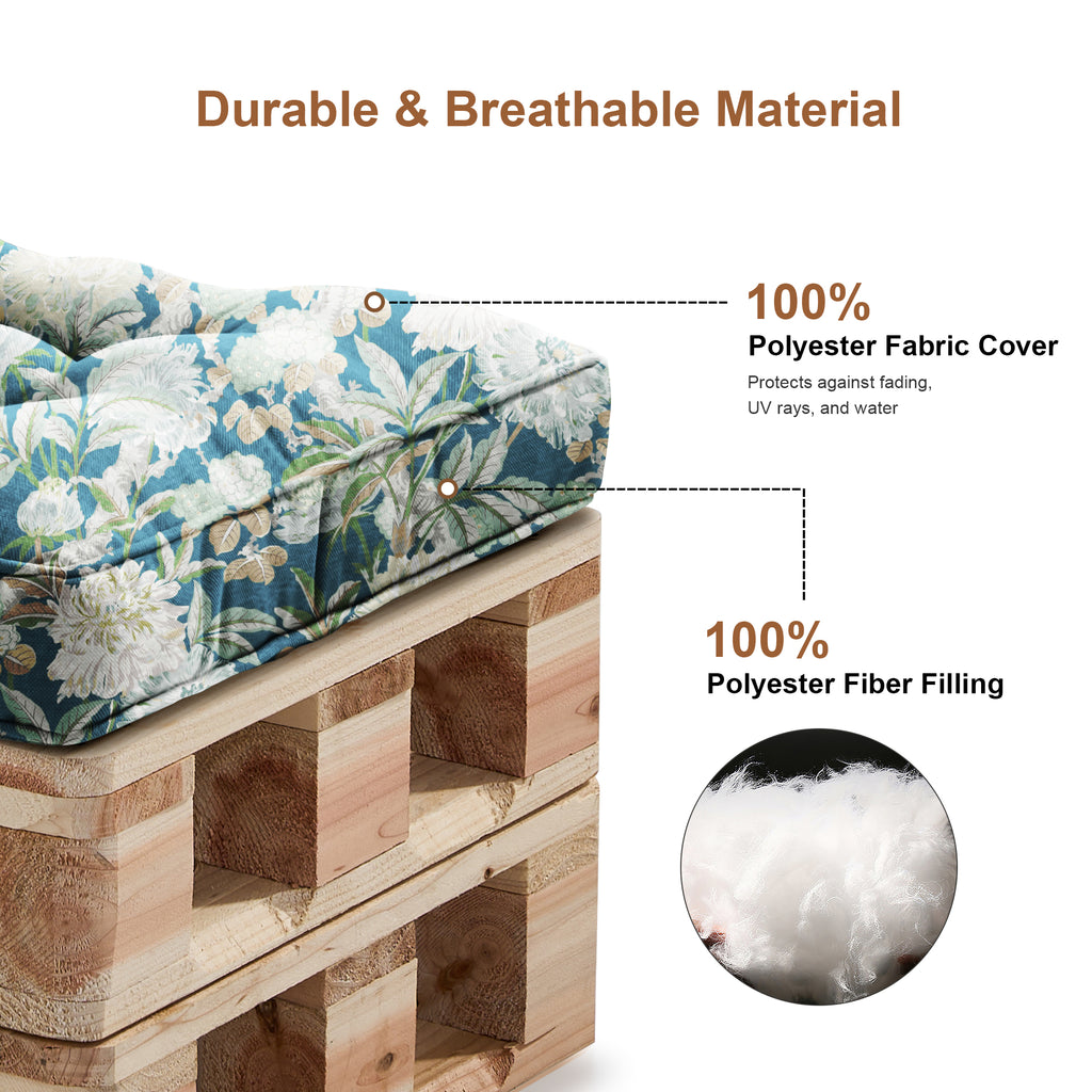Outdoor Chair Cushions Set of 2  All-Weather Patio Furniture Cushions with High Resilience Foam  Indoor Outdoor Seat & Back Cushion for Patio, Garden  Sunroom