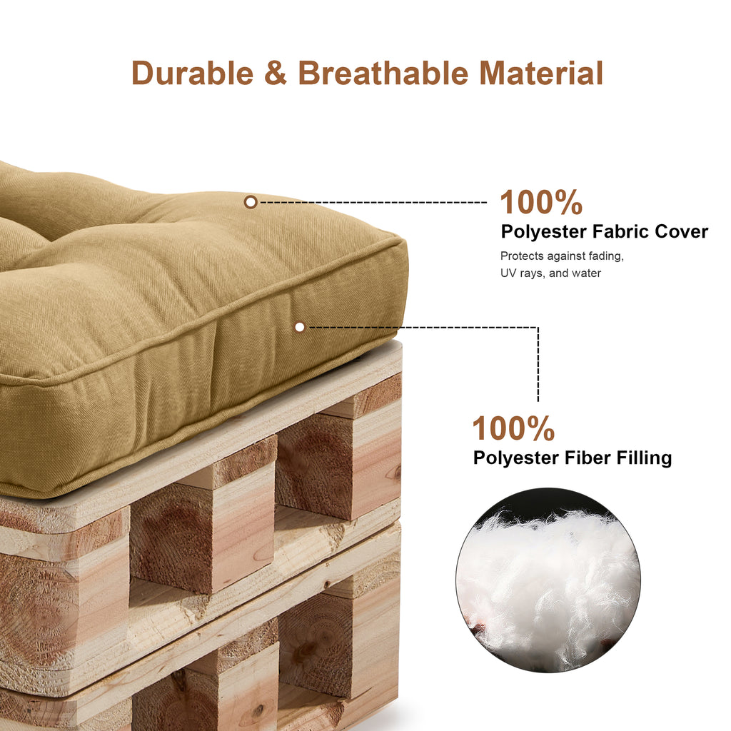 Outdoor Chair Cushions Set of 2  All-Weather Patio Furniture Cushions with High Resilience Foam  Indoor Outdoor Seat & Back Cushion for Patio, Garden  Sunroom