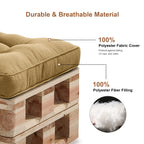 Outdoor Chair Cushions Set of 2  All-Weather Patio Furniture Cushions with High Resilience Foam  Indoor Outdoor Seat & Back Cushion for Patio, Garden  Sunroom