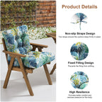 Outdoor Chair Cushion Tufted Seat & Back Cushion with Ties 40x21x4 Inch Waterproof UV Fade Resistant Replacement Cushion for Patio Garden Furniture