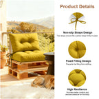Outdoor Chair Cushions Set of 2  All-Weather Patio Furniture Cushions with High Resilience Foam  Indoor Outdoor Seat & Back Cushion for Patio, Garden  Sunroom