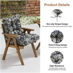 Outdoor Chair Cushion Tufted Seat & Back Cushion with Ties 40x21x4 Inch Waterproof UV Fade Resistant Replacement Cushion for Patio Garden Furniture