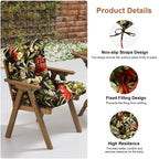 Outdoor Chair Cushion Tufted Seat & Back Cushion with Ties 40x21x4 Inch Waterproof UV Fade Resistant Replacement Cushion for Patio Garden Furniture
