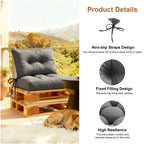 Outdoor Chair Cushions Set of 2  All-Weather Patio Furniture Cushions with High Resilience Foam  Indoor Outdoor Seat & Back Cushion for Patio, Garden  Sunroom